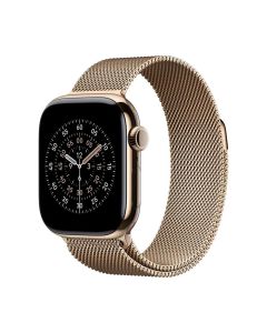 Apple Watch Series 11 GPS + Cell 42mm Gold Titanium Case with Gold Milanese Loop