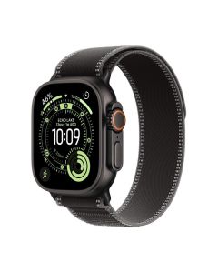 AW Ultra 3 GPS + Cell 49mm Black Titanium Case with Black-Charcoal Trail Loop-M-L