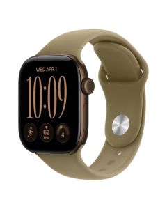 Apple Watch Series 12 GPS + Cell Dark Bronze Aluminum Case with Olive Sport Band