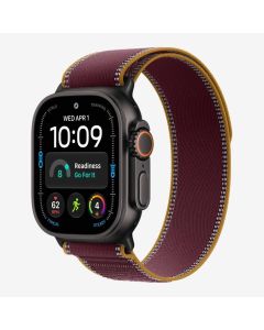 Apple Watch Ultra 4 GPS + Cell 49mm Black Titanium Case with Burgundy Trail Loop